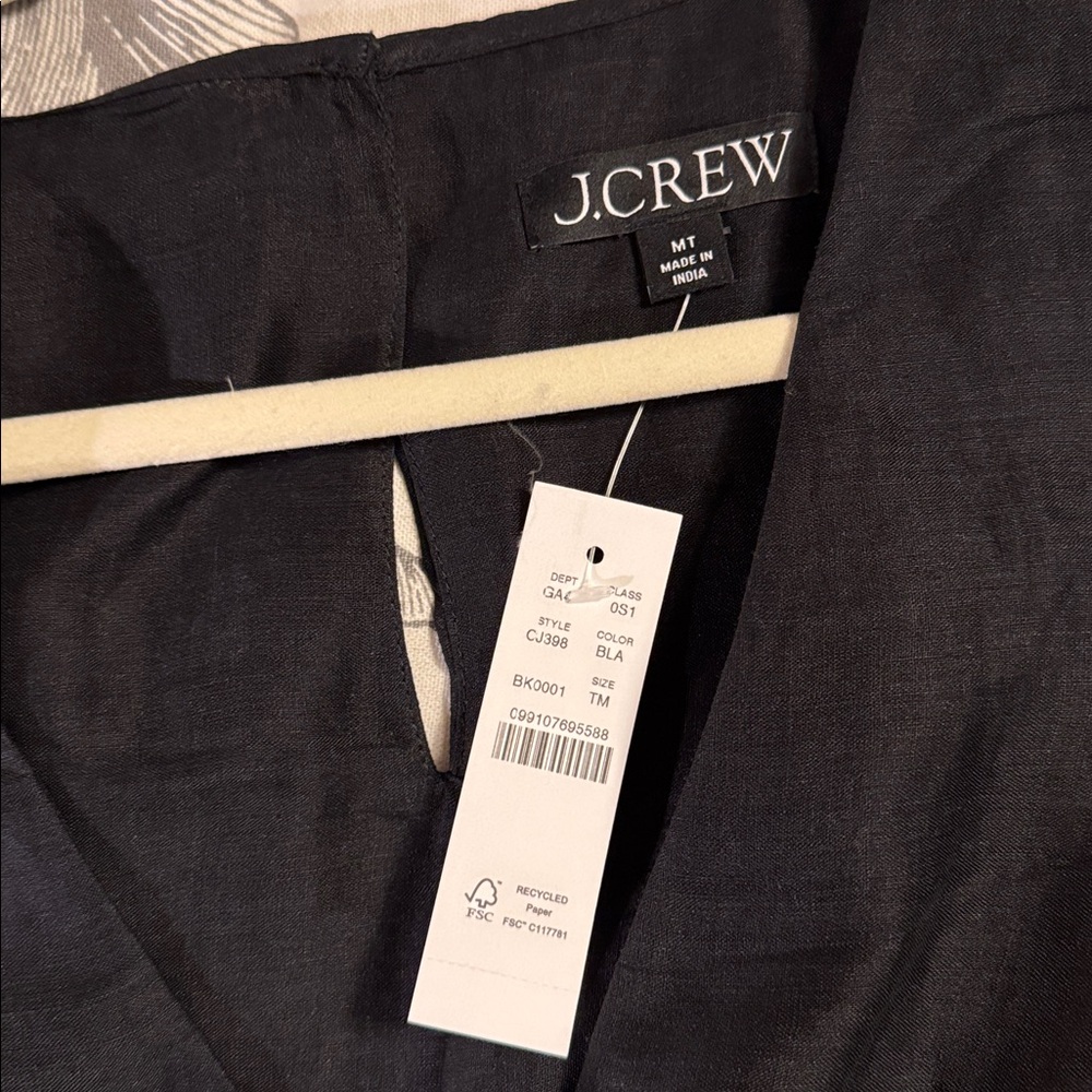 J.Crew Tall Hyacinth V-neck dress in ramie CJ398 - Picture 5 of 11